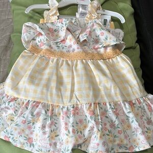 Floral and Gingham Baby Dress